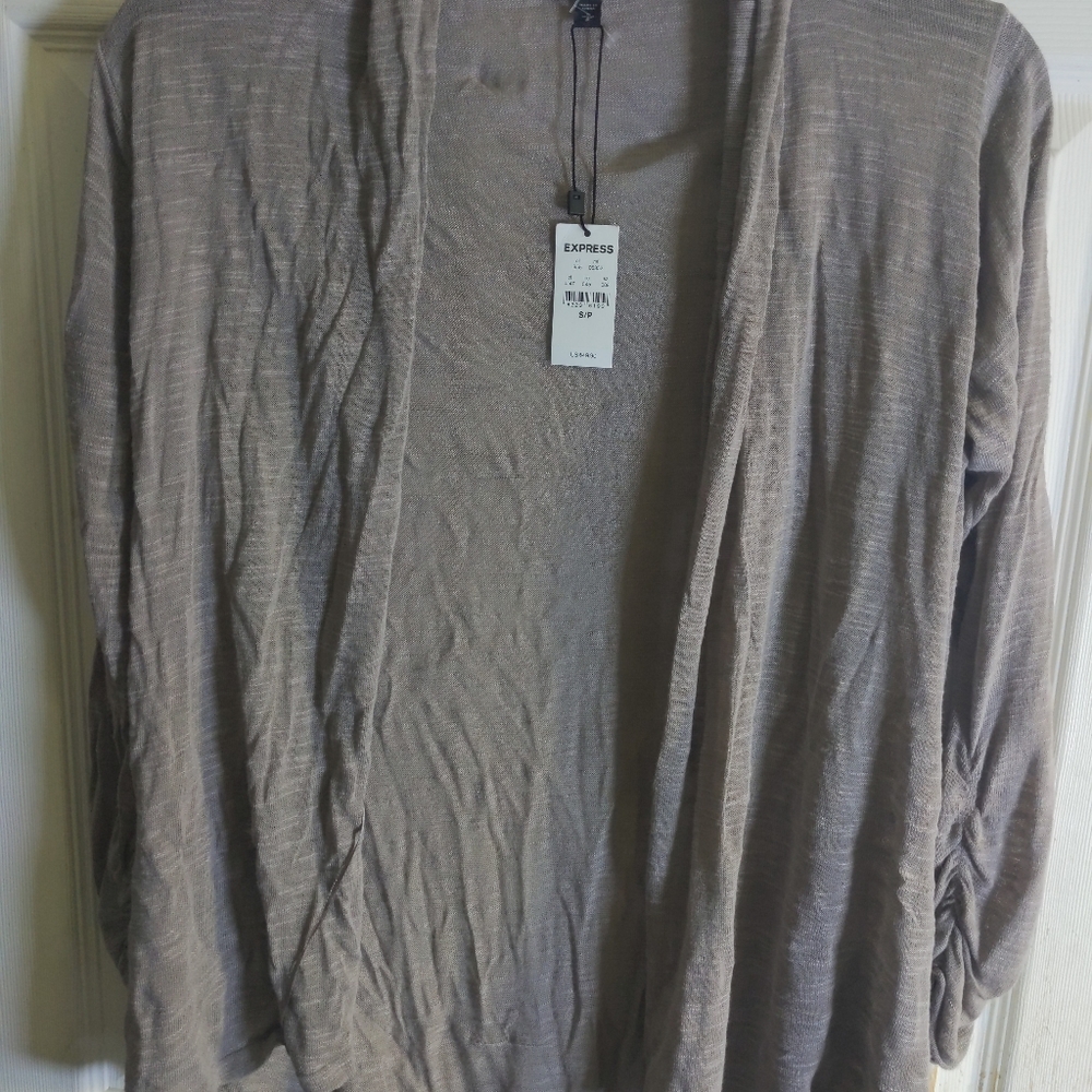 Express cover up gray s/p New with tags cardigan duster - Picture 5 of 5